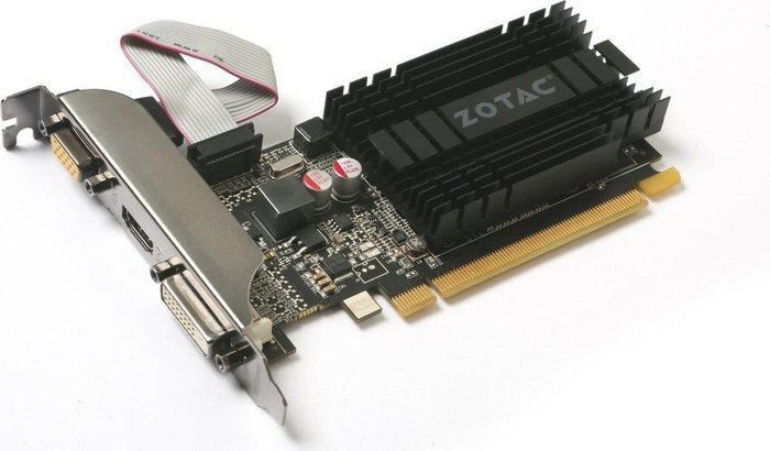 Zotac GeForce GT 710 Zone 1GB DDR3 (64 bit) DVI, HDMI, VGA (ZT-71301-20L) kaina ir informacija | Vaizdo plokštės (GPU) | pigu.lt