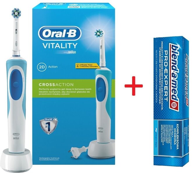 Oral-B Vitality D12.513 Cross Action + dantų pasta Blend-a-med kaina |  pigu.lt