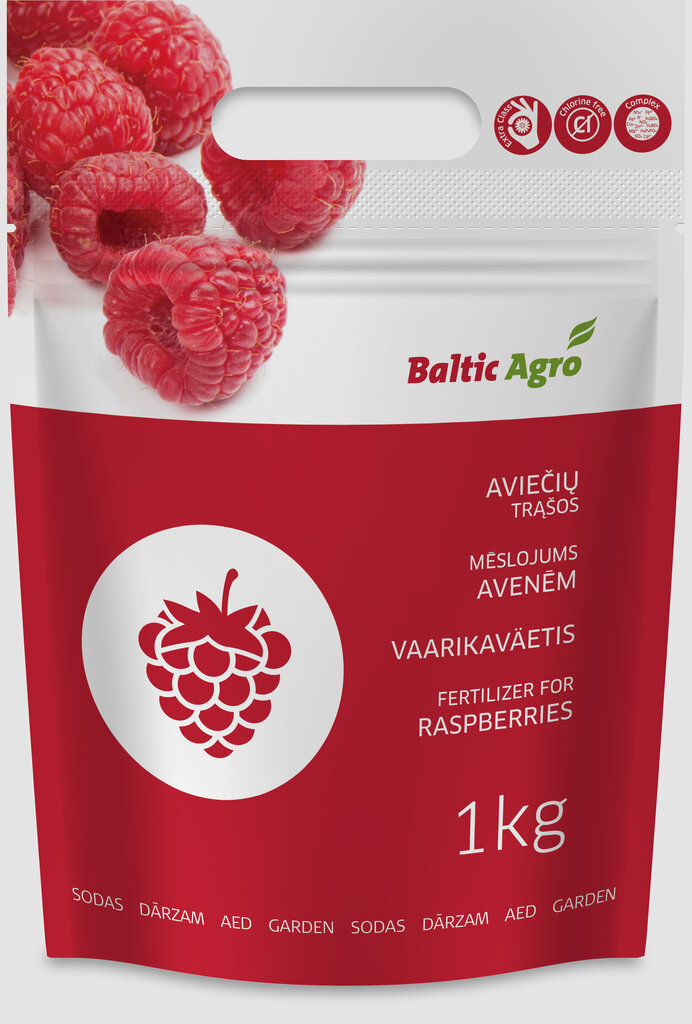 Baltic Agro trąšos avietėms 1kg kaina ir informacija | Birios trąšos | pigu.lt