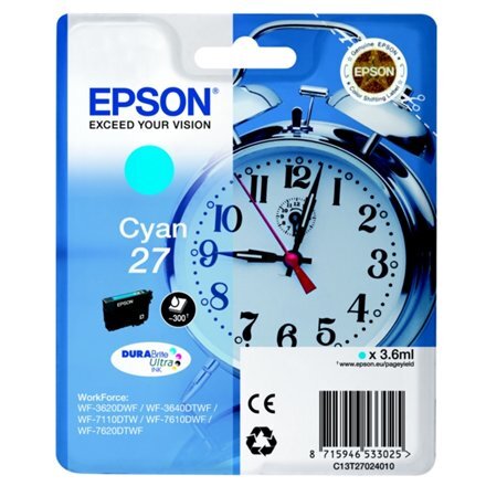 Epson T2702 pakuotė DURA Brite Ultra Ink, žydra kaina ir informacija | Kasetės rašaliniams spausdintuvams | pigu.lt