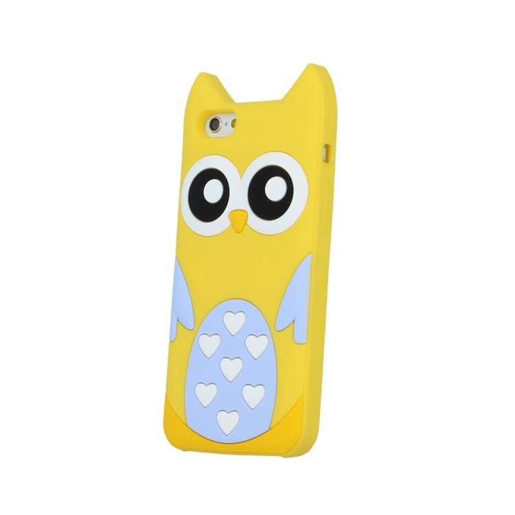 Forcell Soft Silicone 3D Back Case Samsung J510F Galaxy J5 (2016) Yellow Owlet kaina ir informacija | Telefono dėklai | pigu.lt