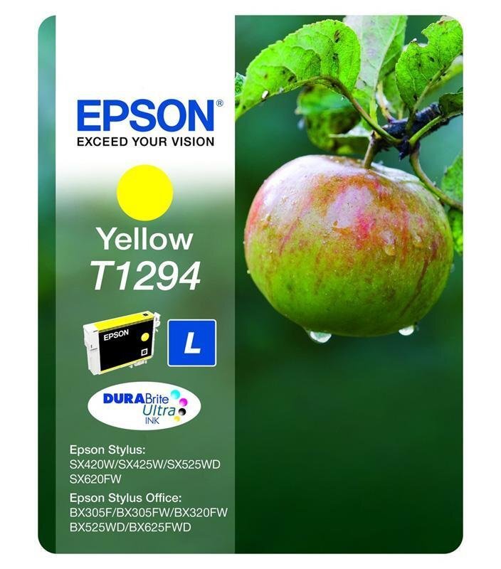 Epson - Tusz T1294 YELLOW 7.0ml do serii BX/SX kaina ir informacija | Kasetės rašaliniams spausdintuvams | pigu.lt