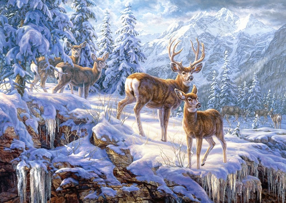 Dėlionė Puzzle Castorland Winter Mountain Light, 1000 det. kaina ir informacija | Dėlionės (puzzle) | pigu.lt