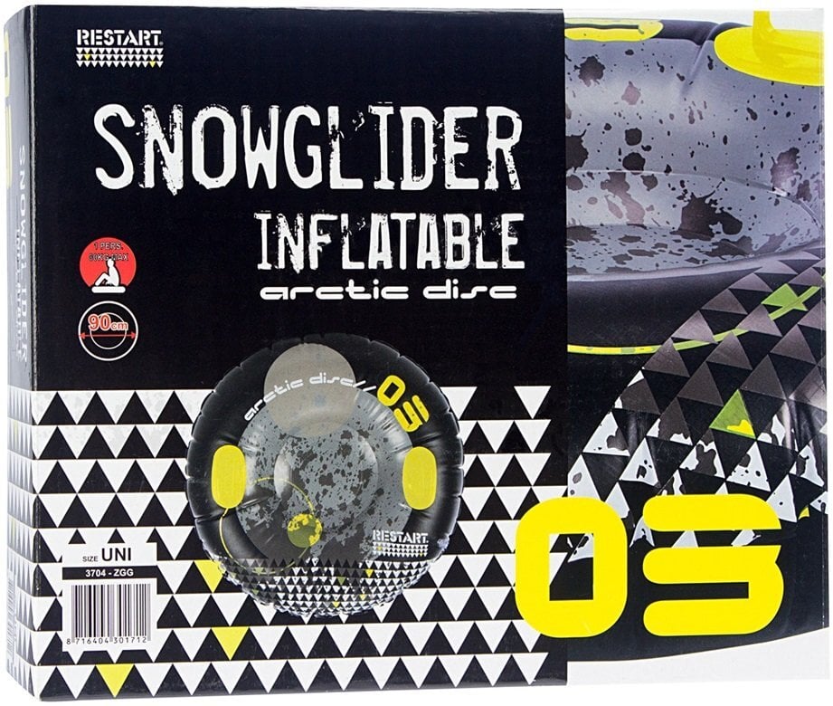 Pripučiama apvali sniego čiuožynė Snowglider Inflatable Arctic Disc, NIJDAM цена и информация | Rogutės | pigu.lt