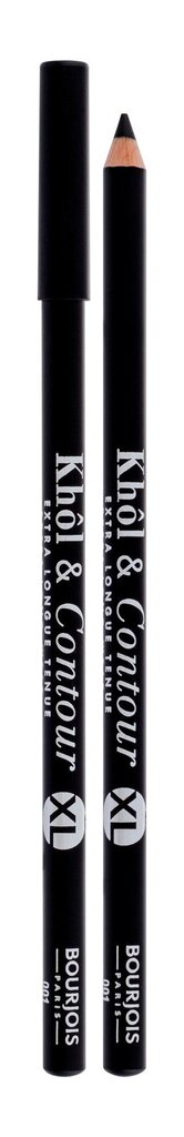 Akių kontūro pieštukas Bourjois Khol & Contour 001 Noir 1.65 g цена и информация | Akių šešėliai, pieštukai, blakstienų tušai, serumai | pigu.lt