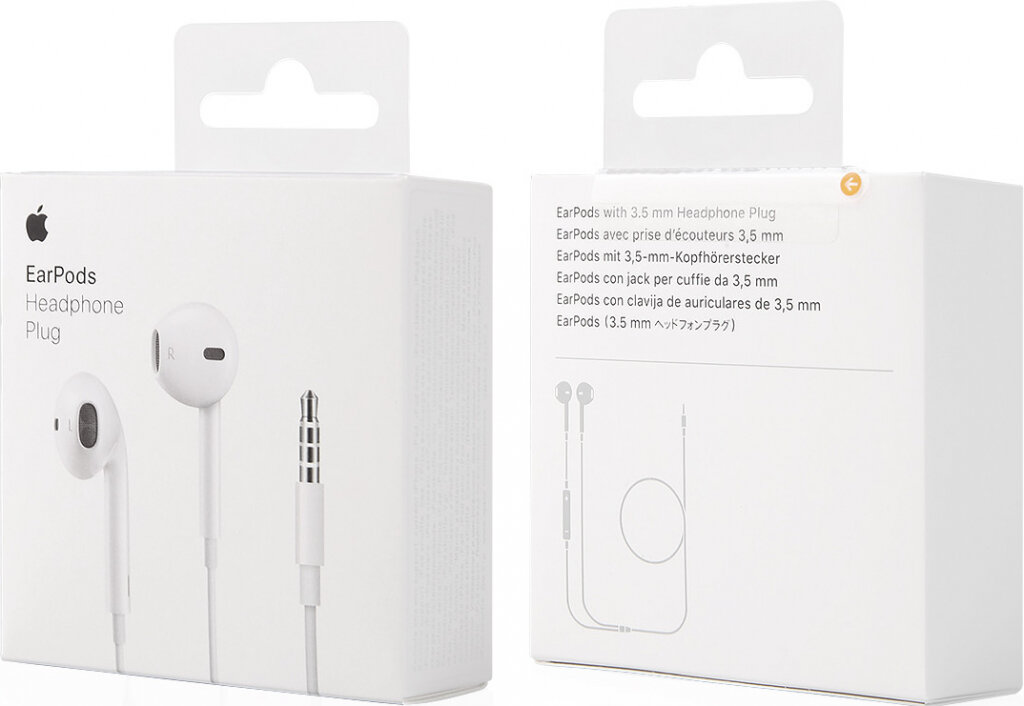 Apple EarPods with Remote and Mic - MNHF2ZM/A цена и информация | Ausinės | pigu.lt