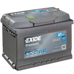 Аккумулятор EXIDE EA612 61Ач 600А цена и информация | Аккумуляторы | pigu.lt