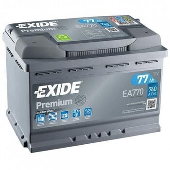 Аккумулятор EXIDE EA770 77Ah 760 A EN 12V цена и информация | Аккумуляторы | pigu.lt