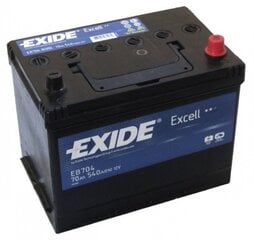 Аккумулятор EXIDE Excell EB704 70Ач 540А цена и информация | Аккумуляторы | pigu.lt