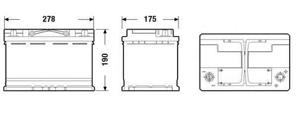 Akumuliatorius EXIDE AGM Micro-Hybrid EK700 70Ah 760A AGM цена и информация | Akumuliatoriai | pigu.lt