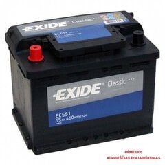 Akumuliatorius EXIDE Classic EC551 55Ah 460A kaina ir informacija | Akumuliatoriai | pigu.lt