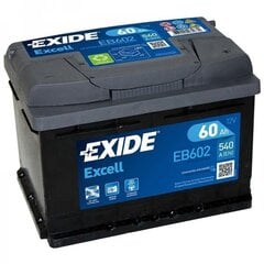 Akumuliatorius EXIDE Excell EB602 60Ah 540A kaina ir informacija | Exide Autoprekės | pigu.lt