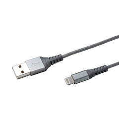 USB Lightning Nylon laidas Celly Sidabrinis kaina ir informacija | Laidai telefonams | pigu.lt