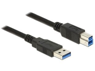 Delock Cable USB 3.0 Type-A male > USB 3.0 Type-B male 0.5 m black цена и информация | Кабели и провода | pigu.lt