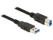 Delock Cable USB 3.0 Type-A male > USB 3.0 Type-B male 0.5 m black kaina ir informacija | Kabeliai ir laidai | pigu.lt