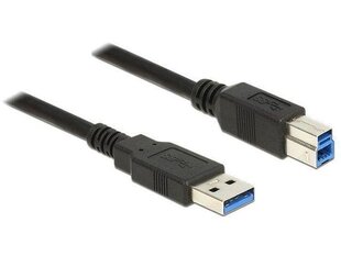 Delock, USB-A/USB-B, 1 m kaina ir informacija | Kabeliai ir laidai | pigu.lt