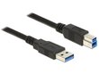 Delock Cable USB 3.0 Type-A male > USB 3.0 Type-B male 1.5 m black kaina ir informacija | Kabeliai ir laidai | pigu.lt