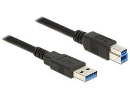 Delock, USB-A/USB-B, 5 m цена и информация | Kabeliai ir laidai | pigu.lt