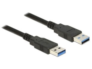 Delock Cable USB 3.0 Type-A male > USB 3.0 Type-A male 1m black kaina ir informacija | Kabeliai ir laidai | pigu.lt