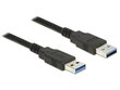 Delock Cable USB 3.0 Type-A male > USB 3.0 Type-A male 1.5m black kaina ir informacija | Kabeliai ir laidai | pigu.lt