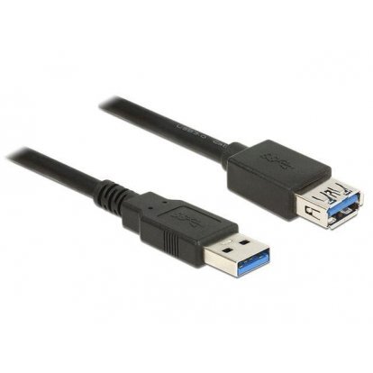 Delock Extension cable USB 3.0 Type-A male > USB 3.0 Type-A female 0.5m black kaina ir informacija | Kabeliai ir laidai | pigu.lt