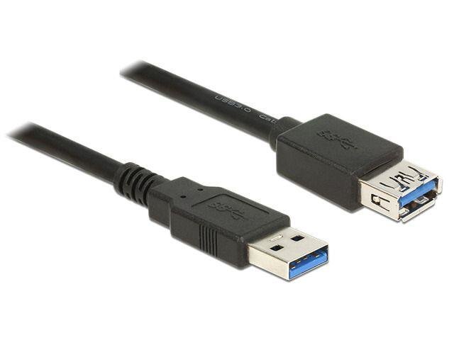 Delock Extension cable USB 3.0 Type-A male > USB 3.0 Type-A female 1m black kaina ir informacija | Kabeliai ir laidai | pigu.lt