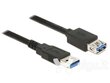 Delock Extension cable USB 3.0 Type-A male > USB 3.0 Type-A female 2m black kaina ir informacija | Kabeliai ir laidai | pigu.lt