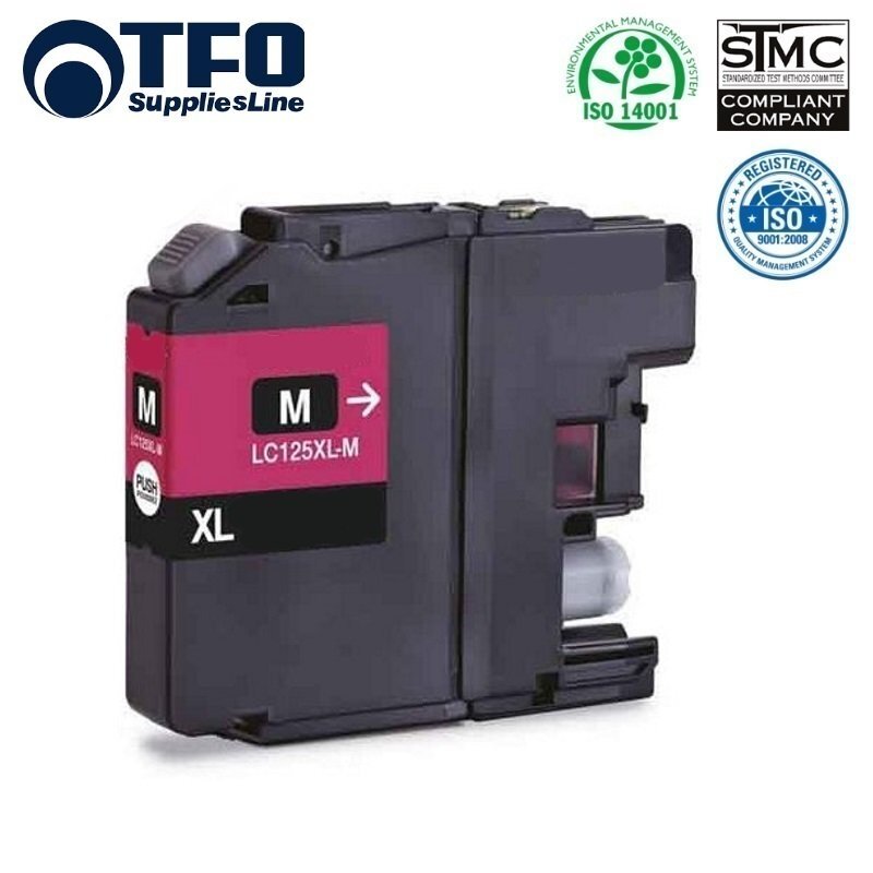 TFO Brother LC125XL (LC-125XLM) Magenta INK Cartridge 15ml for DCP-J4110DW etc HQ Premium Analog kaina ir informacija | Kasetės lazeriniams spausdintuvams | pigu.lt