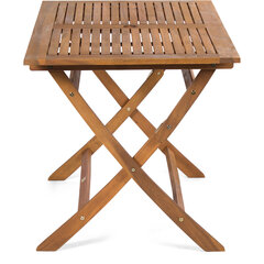 Medinis stalas Easy by Fieldmann, rudas kaina ir informacija | Lauko stalai, staliukai | pigu.lt