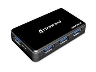 I/O HUB USB3 4PORT/TS-HUB3K TRANSCEND цена и информация | Кабели и провода | pigu.lt