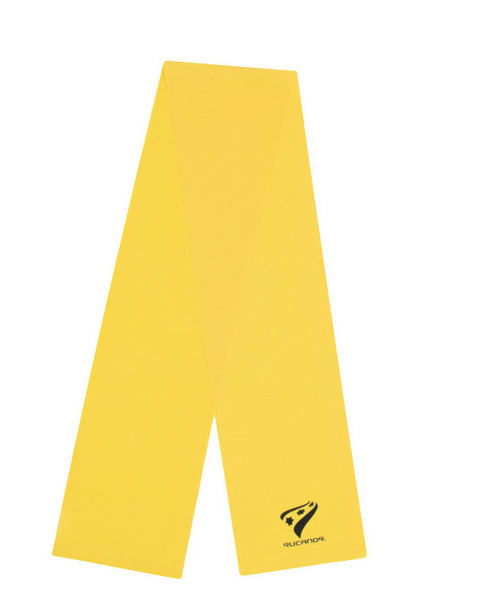 Juosta mankštai Rucanor 0.45mm, geltona цена и информация | Pasipriešinimo gumos, žiedai | pigu.lt