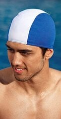 Plaukimo kepuraitė FASHY Mens Cap, mėlyna/balta цена и информация | Шапочки для плавания | pigu.lt