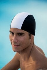 Шапочка для плавания FASHY Mens Cap, черный/белый цвет цена и информация | Шапочки для плавания | pigu.lt