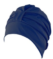 Fabric swimcap with plastic lining and adjustable velcro closure 3473 54 navy цена и информация | Шапочки для плавания | pigu.lt