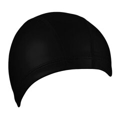 Fabric swimcap with plastic lining and adjustable velcro closure 3473 20 black цена и информация | Шапочки для плавания | pigu.lt