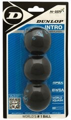 Skvošo kamuoliukai Dunlop Intro 3-blister kaina ir informacija | Skvošas | pigu.lt