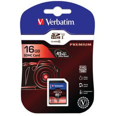 Verbatim V43962 SDHC 16GB kaina ir informacija | Atminties kortelės telefonams | pigu.lt