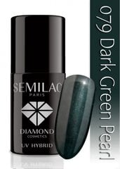 Hibridinis nagų lakas Semilac Basic UV/LED Soak Off Hybrid Nail Gel, 079 Dark Green Pearl, 7 ml цена и информация | Лаки, укрепители для ногтей | pigu.lt