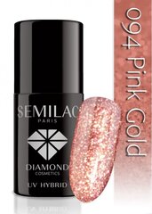 Hibridinis nagų lakas Semilac 094 Pink Gold, 7 ml цена и информация | Лаки, укрепители для ногтей | pigu.lt