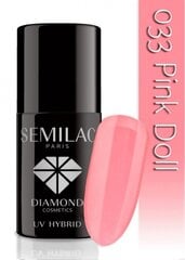 Hibridinis nagų lakas Semilac 033 Pink Doll, 7 ml цена и информация | Лаки, укрепители для ногтей | pigu.lt