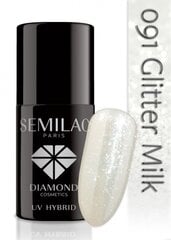 Hibridinis nagų lakas Semilac 091 Glitter Milk, 7 ml цена и информация | Лаки, укрепители для ногтей | pigu.lt