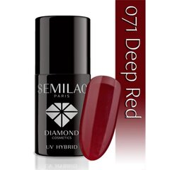 Hibridinis nagų lakas Semilac 071 Deep Red, 7 ml цена и информация | Лаки, укрепители для ногтей | pigu.lt