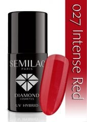 Hibridinis nagų lakas Semilac 027 Intense Red, 7 ml цена и информация | Лаки, укрепители для ногтей | pigu.lt