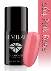 Gelinis nagų lakas Semilac 7 ml, 064 Pink Rose kaina ir informacija | Nagų lakai, stiprintojai | pigu.lt