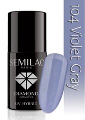 Hibridinis nagų lakas Semilac 104 Violet Gray, 7 ml цена и информация | Лаки, укрепители для ногтей | pigu.lt