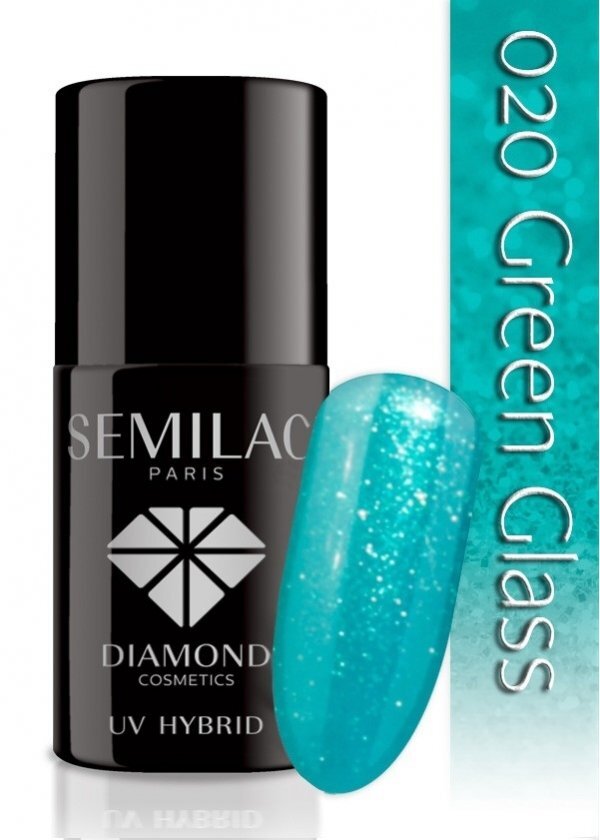 Gelinis nagų lakas Semilac 7 ml, 020 Green Glass цена и информация | Nagų lakai, stiprintojai | pigu.lt