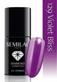 Ilgalaikis hibridinis nagų lakas Semilac, 129 Violet Bliss, 7ml