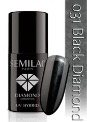 Hibridinis nagų lakas Semilac 031 Black Diamond, 7 ml цена и информация | Лаки, укрепители для ногтей | pigu.lt