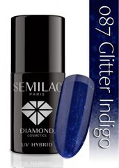 Гибридный лак для ногтей Semilac UV Hybrid 087 Glitter Indigo, 7 мл цена и информация | Лаки, укрепители для ногтей | pigu.lt