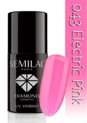 Gelinis nagų lakas Semilac 7 ml, 043 Electric Pink цена и информация | Лаки, укрепители для ногтей | pigu.lt